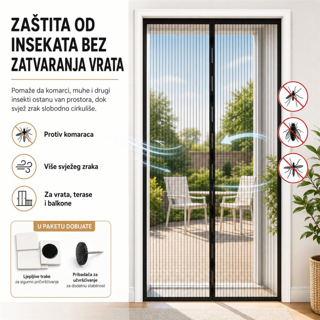Zaštita od insekata bez zatvaranja vrata