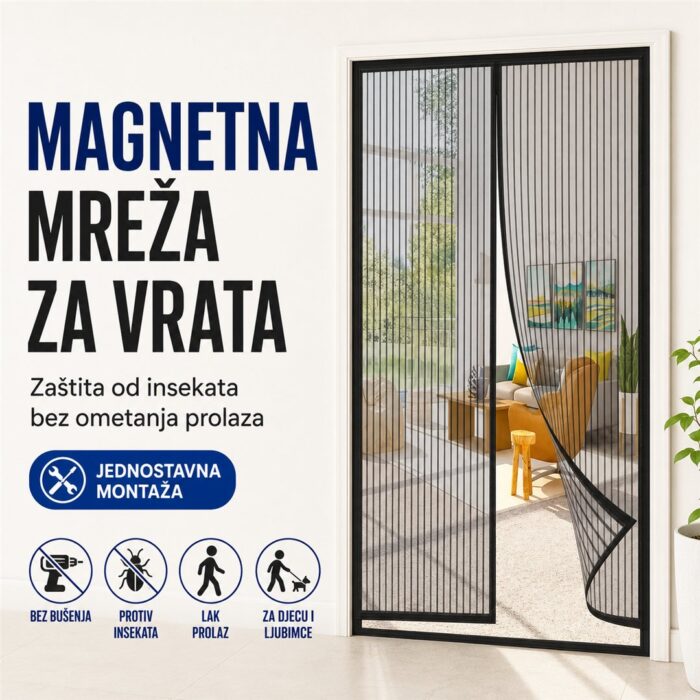 Magnetna mreža protiv insekata za vrata